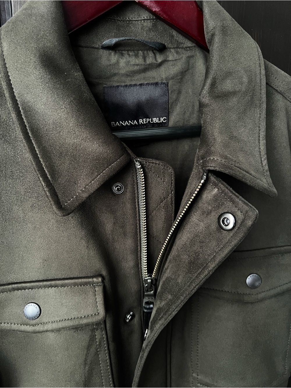 Banana Republic VEGAN SUEDE TRUCKER JACKET M